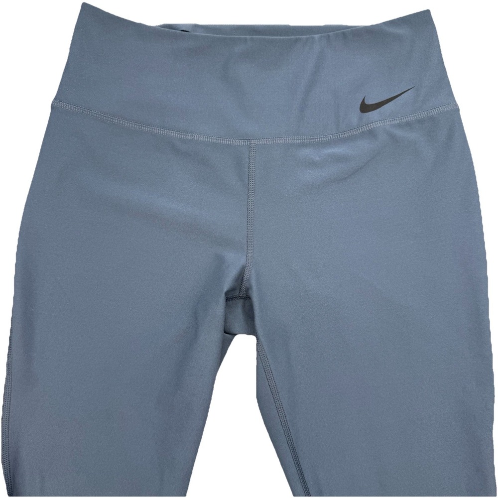 Nike Zenvy Dri-FIT Women's Blue Black Mesh Leggings Size Small